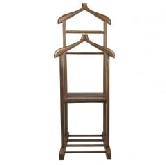 Melada Mobilya Gürgen Çift Tepeli Dilsiz Uşak Cilalı Ceviz Sehpalı