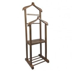 Melada Mobilya Gürgen Çift Tepeli Dilsiz Uşak Cilalı Ceviz Sehpalı