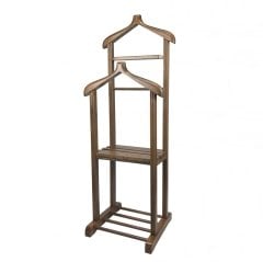 Melada Mobilya Gürgen Çift Tepeli Dilsiz Uşak Cilalı Ceviz Sehpalı