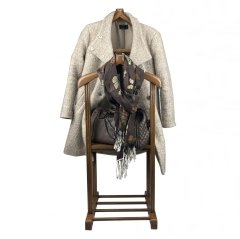 Melada Mobilya Gürgen Çift Tepeli Dilsiz Uşak Cilalı Ceviz Sehpalı