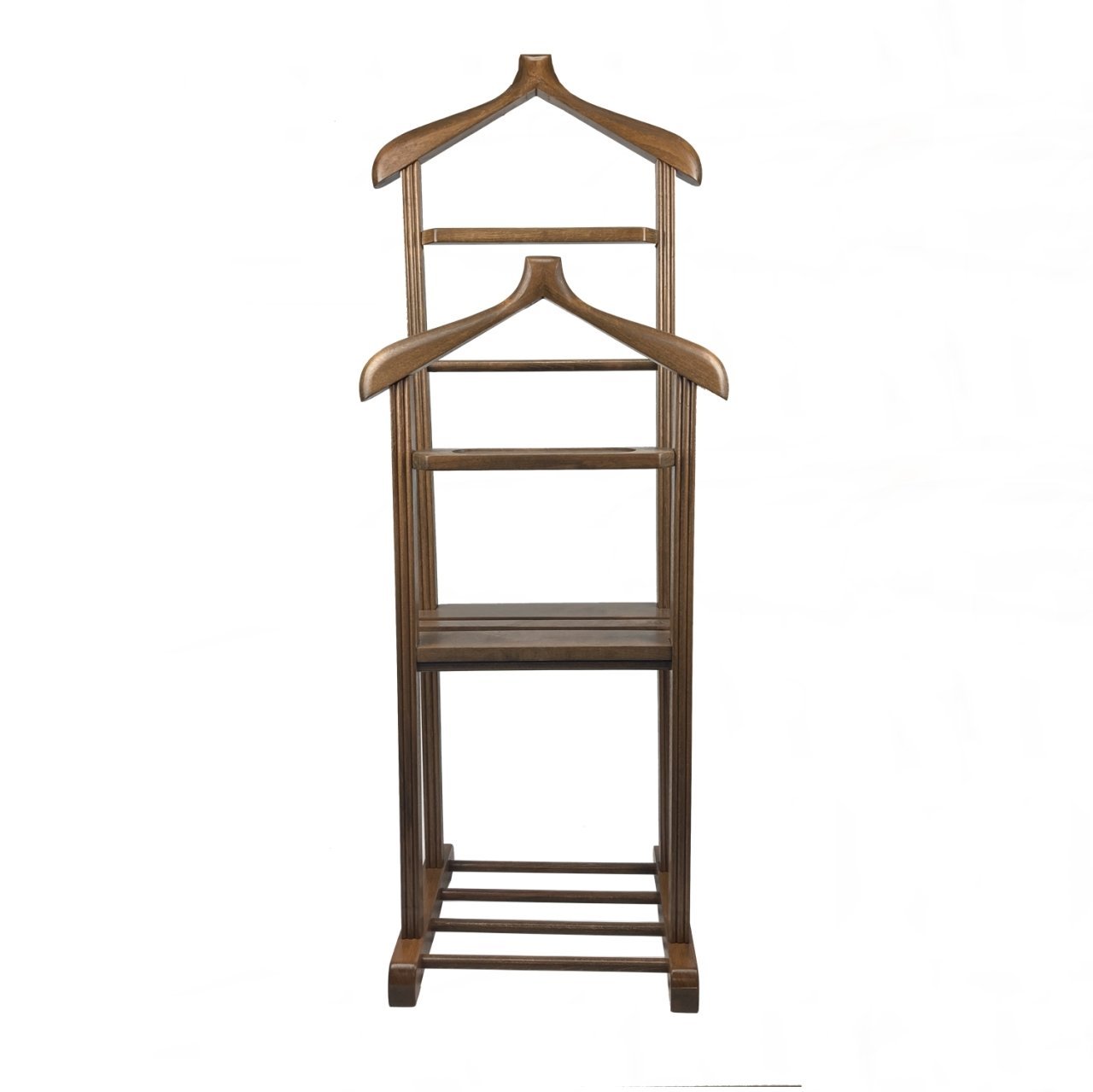 Melada Mobilya Gürgen Çift Tepeli Dilsiz Uşak Cilalı Ceviz Double Sehpalı