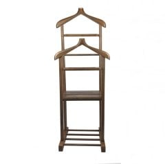 Melada Mobilya Gürgen Çift Tepeli Dilsiz Uşak Cilalı Ceviz Double Sehpalı