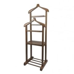 Melada Mobilya Gürgen Çift Tepeli Dilsiz Uşak Cilalı Ceviz Double Sehpalı