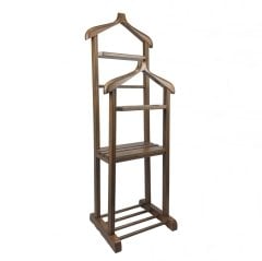 Melada Mobilya Gürgen Çift Tepeli Dilsiz Uşak Cilalı Ceviz Double Sehpalı