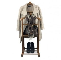 Melada Mobilya Gürgen Çift Tepeli Dilsiz Uşak Cilalı Ceviz Double Sehpalı