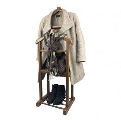 Melada Mobilya Gürgen Çift Tepeli Dilsiz Uşak Cilalı Ceviz Double Sehpalı