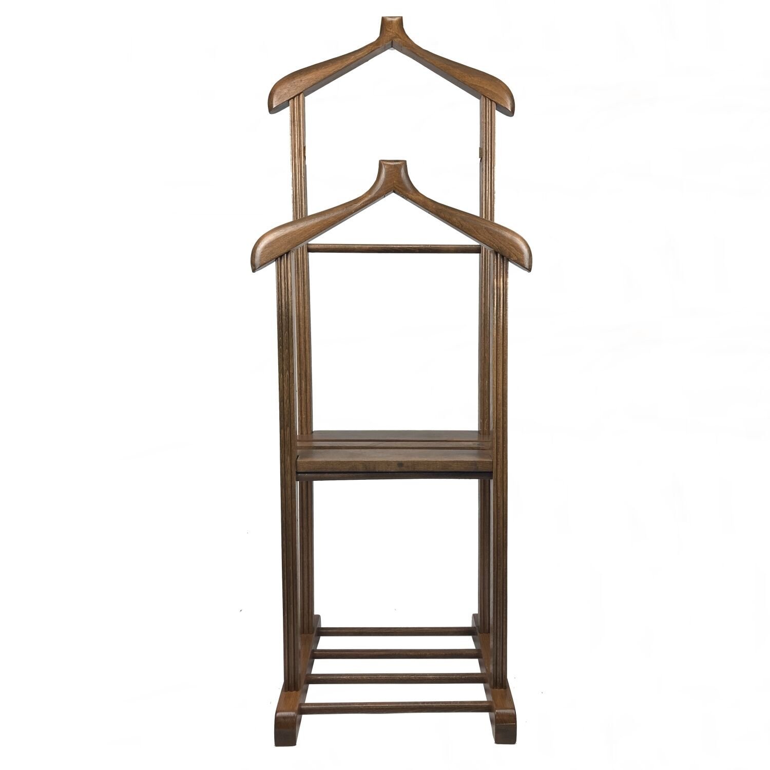 Melada Mobilya Gürgen Çift Tepeli Dilsiz Uşak Cilalı Ceviz Basic Sehpalı