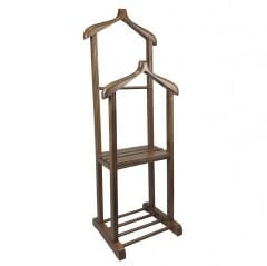 Melada Mobilya Gürgen Çift Tepeli Dilsiz Uşak Cilalı Ceviz Basic Sehpalı