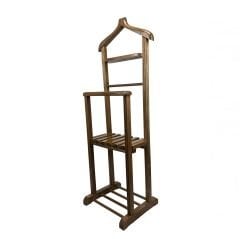 Melada Mobilya Gürgen İkili Dilsiz Uşak Ceviz Cilalı Sehpalı