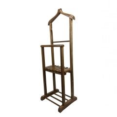 Melada Mobilya Gürgen İkili Dilsiz Uşak Ceviz Cilalı Basic Sehpalı