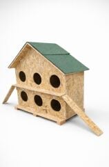 Melada Kedi Evi Dış Ortam Uygun Ahşap Kedi Evi OSB 100X95X50 cm