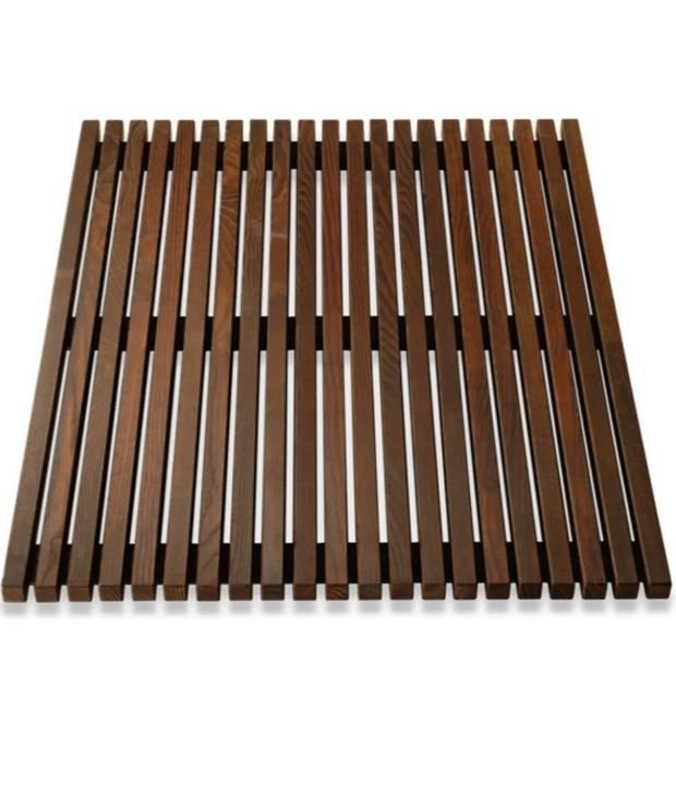 Doğal Ahşap Kaydırmaz Yer Paspası 60x90 cm