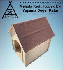Melada Köpek Kulübesi Büyük Boy Ahşap 100x100x78 cm