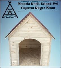 Melada Köpek Kulübesi Büyük Boy Ahşap 100x100x78 cm