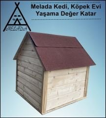 Melada Köpek Kulübesi Büyük Boy Ahşap 100x100x78 cm