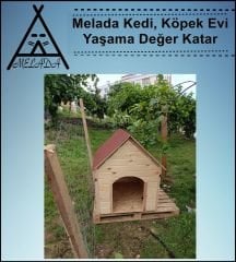 Melada Köpek Kulübesi Büyük Boy Ahşap 100x100x78 cm
