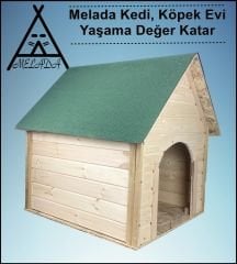 Melada Köpek Kulübesi Büyük Boy Ahşap 100x100x78 cm