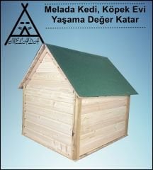 Melada Köpek Kulübesi Büyük Boy Ahşap 100x100x78 cm