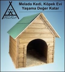 Melada Köpek Kulübesi Büyük Boy Ahşap 100x100x78 cm