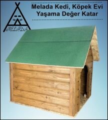 Melada Köpek Kulübesi Büyük Boy Ahşap 100x100x78 cm