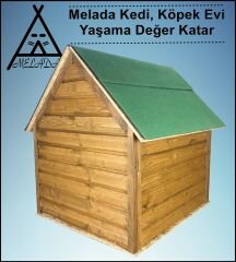Melada Köpek Kulübesi Büyük Boy Ahşap 100x100x78 cm