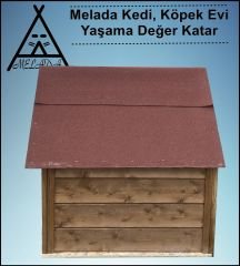 Melada Köpek Kulübesi Büyük Boy Ahşap Ceviz 100x100x78 cm