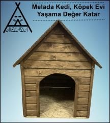 Melada Köpek Kulübesi Büyük Boy Ahşap 100x100x78 cm