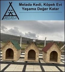 Melada Köpek Kulübesi Büyük Boy OSB XL Yeşil Çatılı 100x100x78 cm