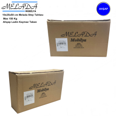 Melada 10 cm Yükseklikte Doğal Ahşaptan Ev Içi Kullanıma Uygun Kaymaz Tabanlı Step Tahtası 10x25x50 cm