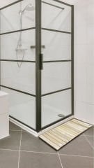 Ahşap Banyo Paspası İpli Ceviz 30X70 cm