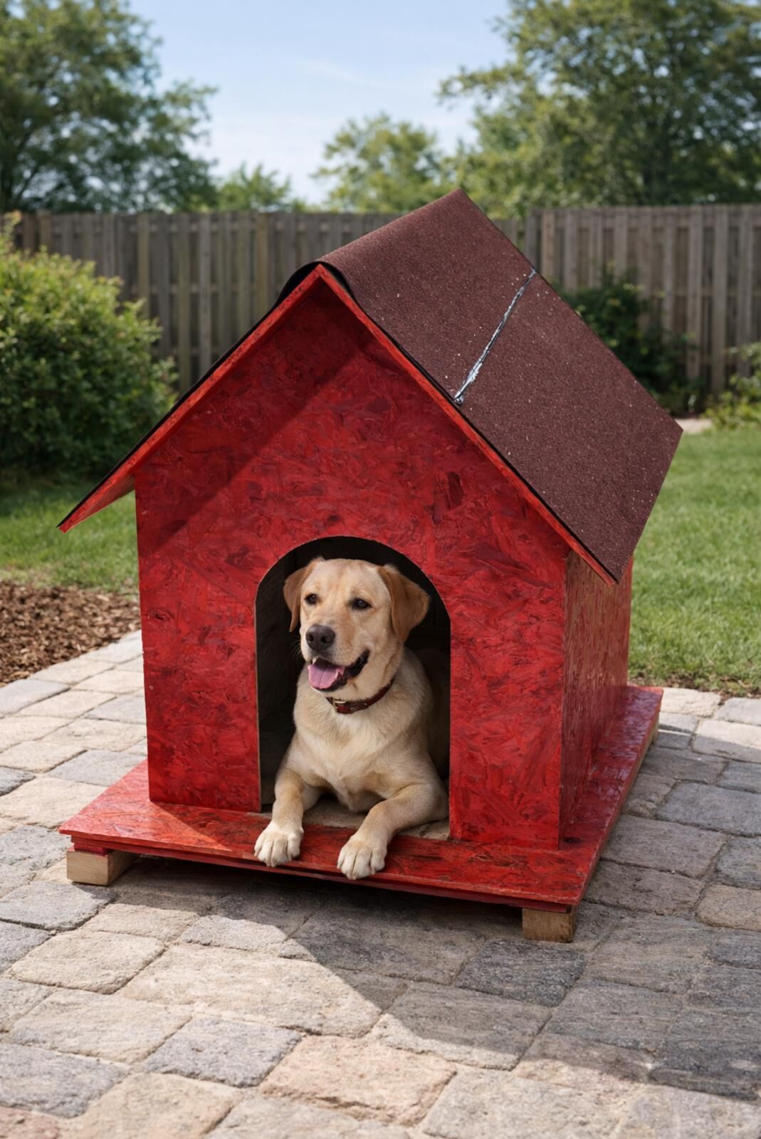 Patiliev09 Köpek Evi Kulübesi Büyük Boy Ahşap 100x100x78 cm