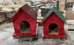 Patiliev09 Köpek Evi Kulübesi Büyük Boy Ahşap 100x100x78 cm