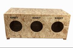 KINKY Kedi Evi Dış Ortam Uygun Ahşap Kedi Evi Double OSB 93x41x39 CM