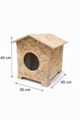 MELADA Kedi yuvası Yağmura Ve Soğuğa Dayanıklı Osb Kedi Evi Yuvası (DENİZ TUT.) DEMONTE GÖNDERİLİR.